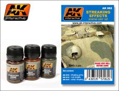AK Interactive Streaking Effects Weathering Set- Streaking Effects