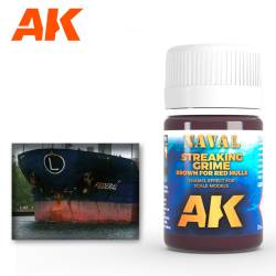 AK Interactive Wash- Brown Streaking Grime for Red Hulls