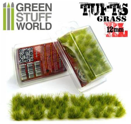 Grass TUFTS XL - 12mm self-adhesive - Realistic Green
