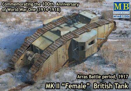 WWI MK II Female British Tank, Arras Battle Period 1917