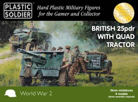 British 25-Pdr Gun, Morris Quad Tractor (4ea) & Crew (48)