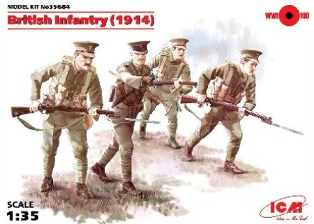 WWI British Infantry w/Weapons 1914 (4)