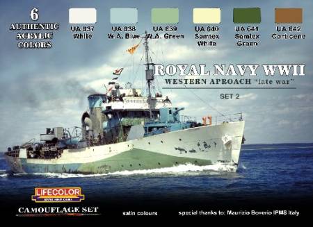 WWII Royal Navy Western Early War Camouflage #1 Acrylic Paint Set 