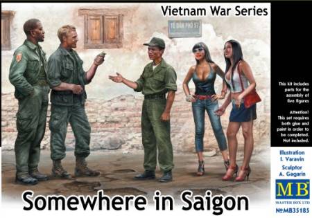 Somewhere in Saigon- US Soldiers & Vietnamese Soldier & Prostitutes Vietnam War