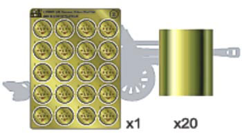 German 10.5cm Shell Cases (20)