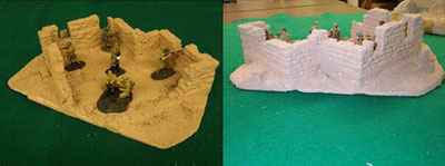 Destroyed Stone Building for Artillery or 88mm Gun