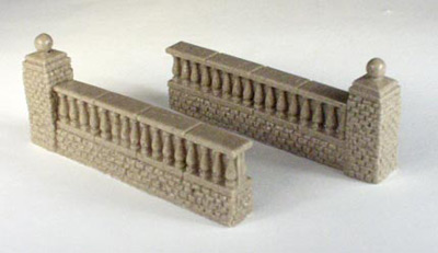 Low Balustrade Walls with Pillar to Form Gateway