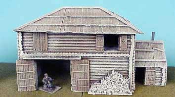 Log Barn with Detachable Roof & Detailed Interior