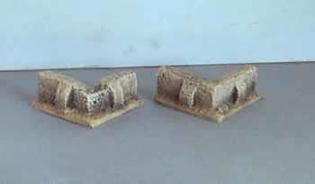 2 Low Rendered Wall Corner Sections