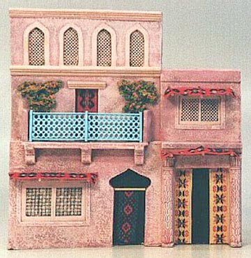 2 Story Asian Building with Arched Windows