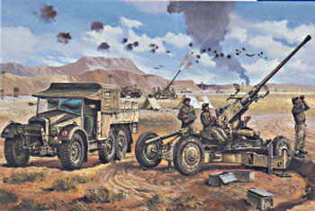 WWII British Bofors 40mm Gun and Tractor