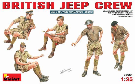 WWII British Jeep Crew (5 Figures)