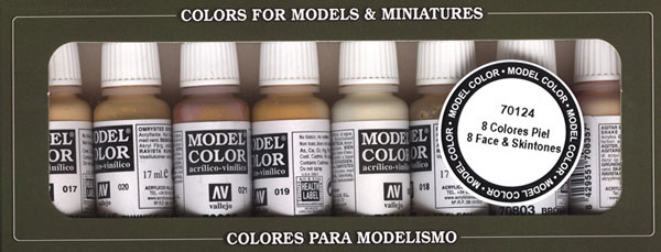 Vallejo Model Color - Face and Skin Colors Paint Set