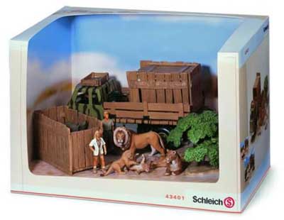 lion and lioness and cub. lioness, a lying lion cub,