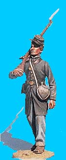 Union Infantry Private in Frock Coat Walking
