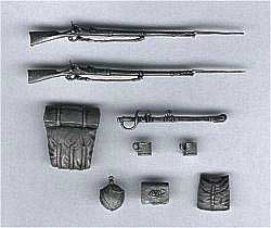 Rifles, Knapsack, Cups, Canteen, Cartridge Box & Tin Cups