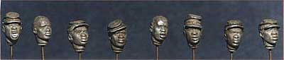 Assorted Black US Infantry Heads