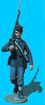 Union Infantry Walking, Rifle Over Shoulder