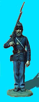 Union Infantry at Attention, Rifle Over Shoulder