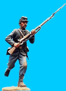 Union Infantry Running, Rifle at Ready