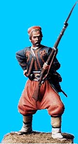 5th New York Zouave Reaching for Cartridge