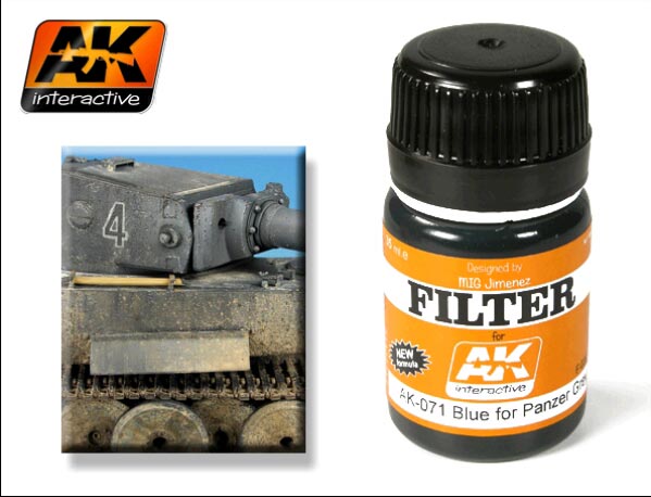 AK Interactive Filter-  Blue For Panzer Grey