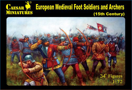 European Medieval Foot Soldiers and Archers, 15th Century  