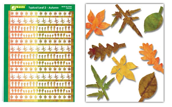 Multi-Scale Typical Autumn Yellow-Red Large Leaves