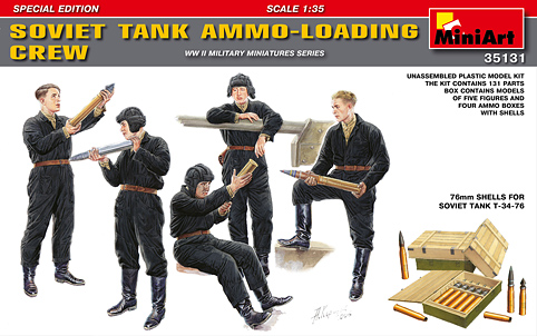 WWII Soviet Tank Ammo Loading Crew (5) w/Ammo Boxes & Shells (Special Edition)