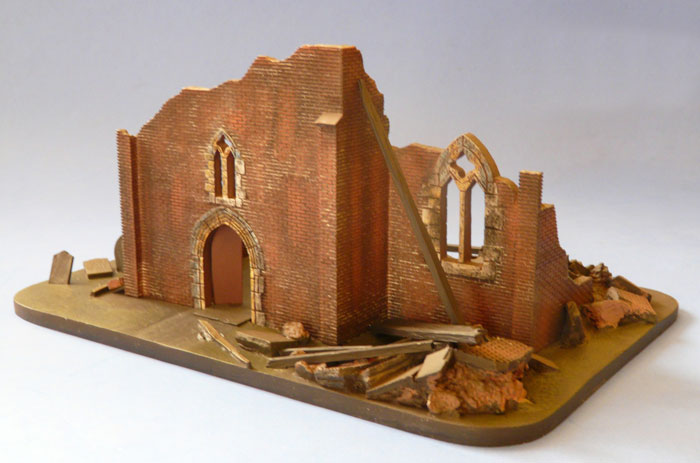 Bombed Out Village Church Polystone Building