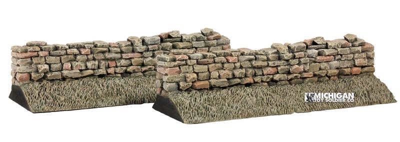 Tactical Scenes- Sunken Road Straight Wall Sections- 2 Piece Set