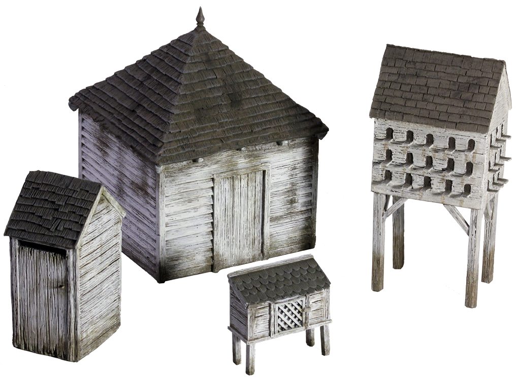18th-19th Century American Farm Outbuilding Set #1