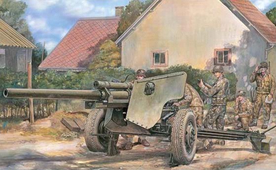 105mm M5 Howitzer Gun on M6 Carriage