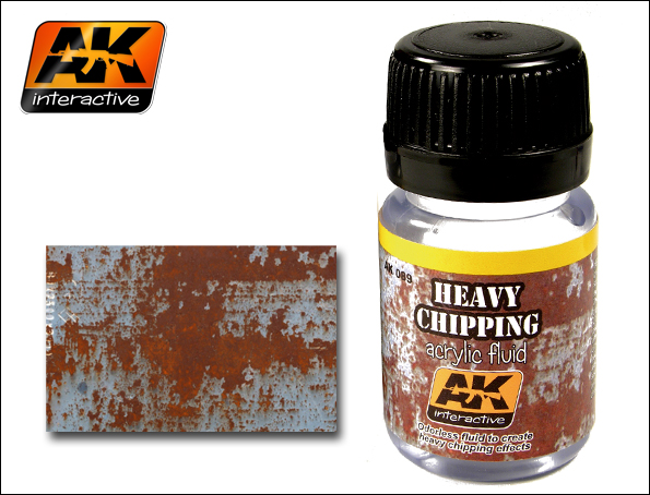 AK Interactive Chipping Effects- Heavy Chipping Fluid 35ml Bottle