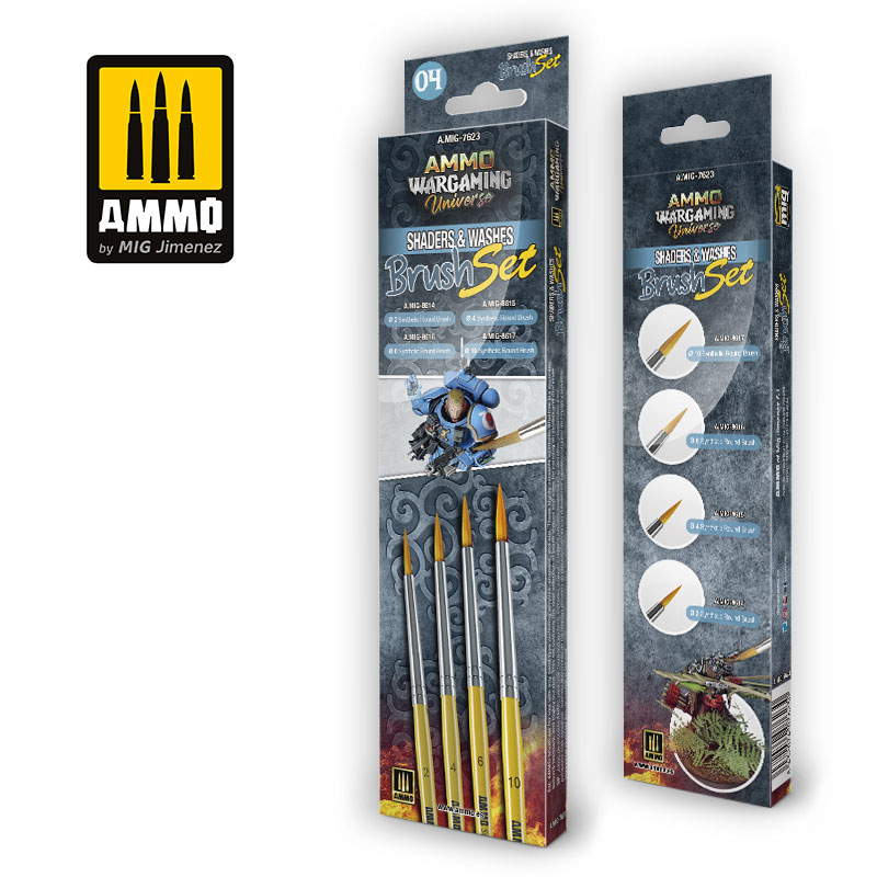 Ammo Wargaming Universe - Shaders & Washes Brush Set