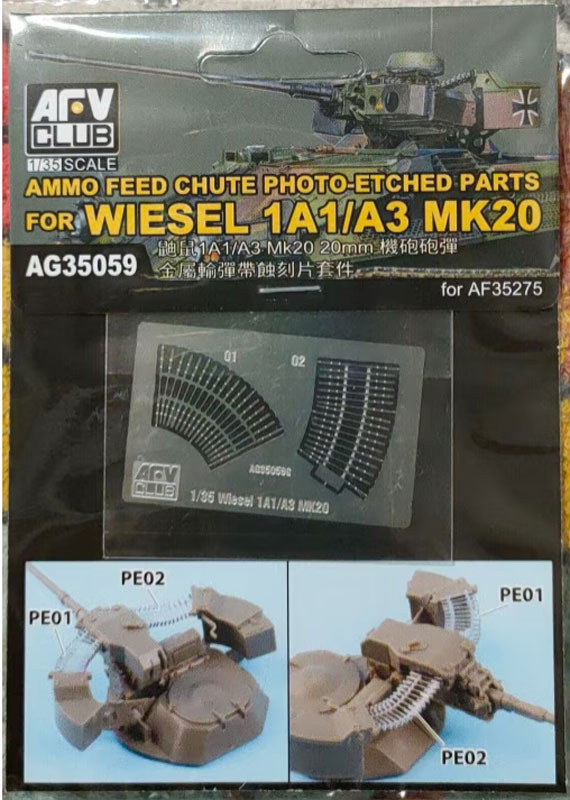 Ammo Feed Chute PE for Wiesel 1A1/A3 MK20