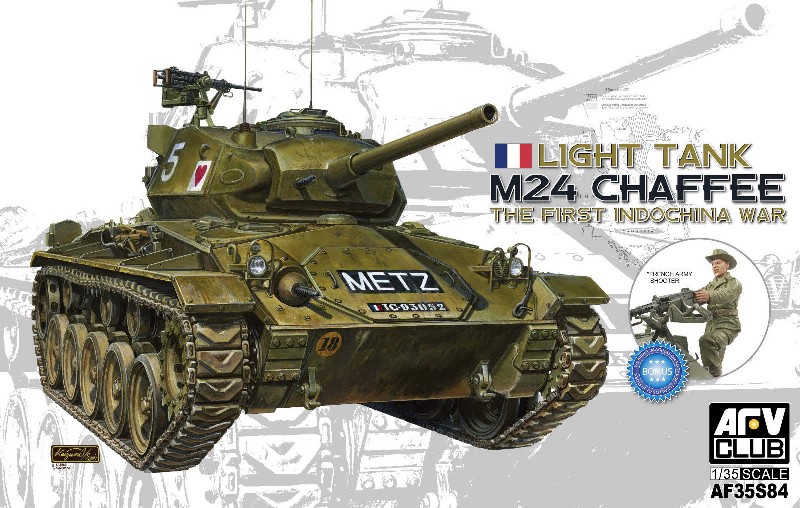 M24 Chaffee Tank w/French Army Shooter 1st Indochina War