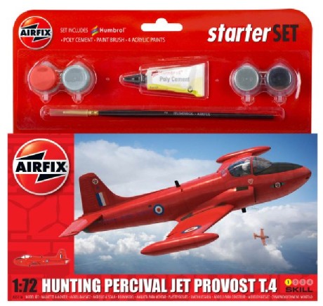 Hunting T4 Percival Jet Provost Aircraft Small Starter Set w/paint & glue