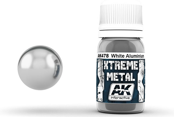 Xtreme Metal White Aluminum Metallic Paint 30ml Bottle