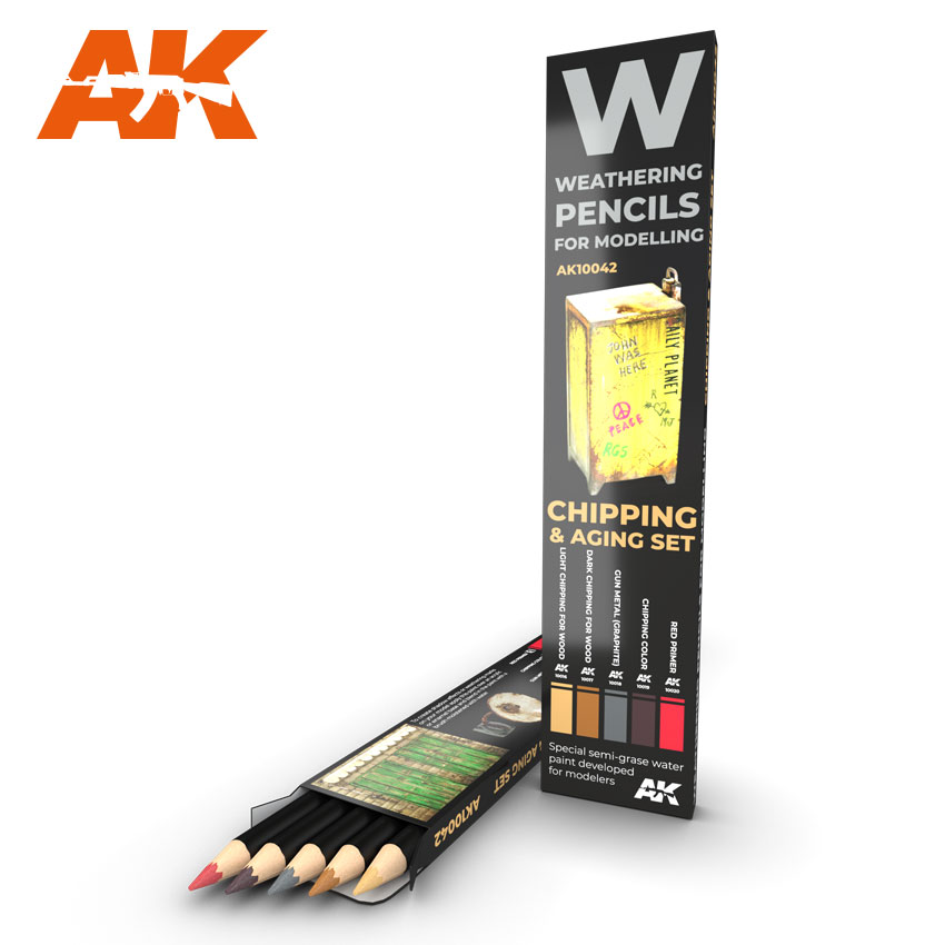 Weathering Pencils: Chipping & Aging Set (5 Colors)