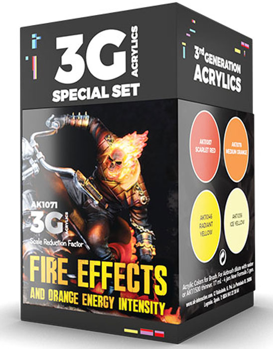 Wargame Series Fire Effects 3rd Generation Acrylic Paint Set