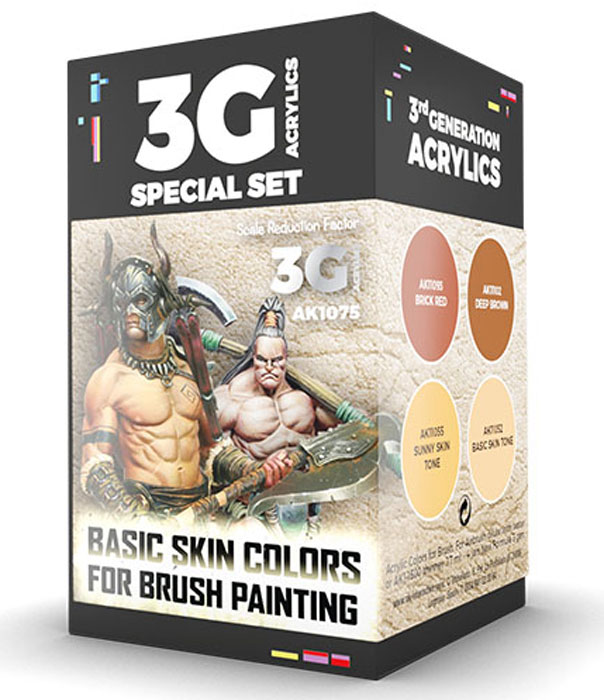 Wargame Series Basic Skin Colors 3rd Generation Acrylic Paint Set