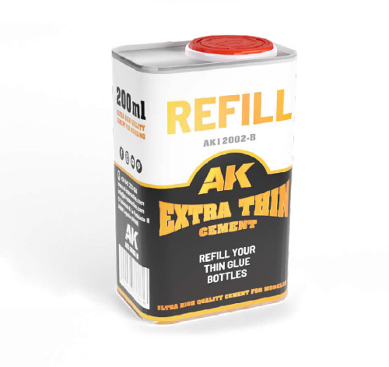 AK Interactive Refill Extra Thin Cement 200 mL