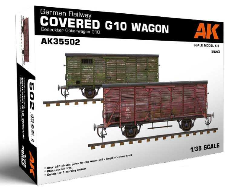 AK Interactive German Railway Covered G10 Wagon Gedeckter Güterwagen G10