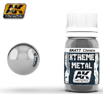 Xtreme Metal Chrome Metallic Paint 30ml Bottle