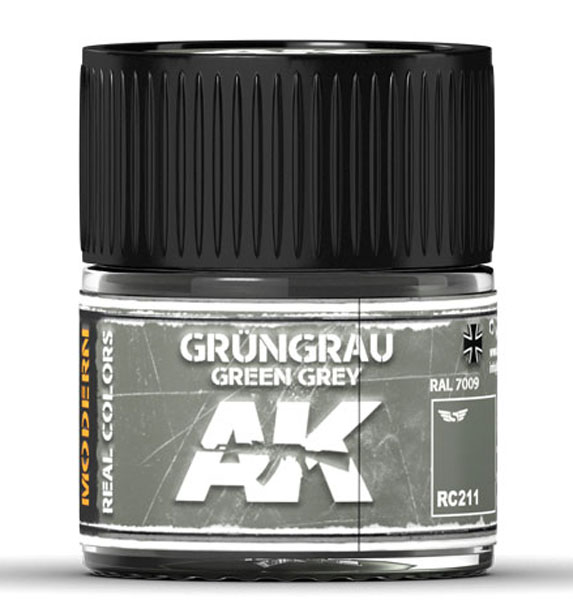 Real Colors: Grungrau-Green Grey RAL 7009 (Modern) Acrylic Lacquer Paint