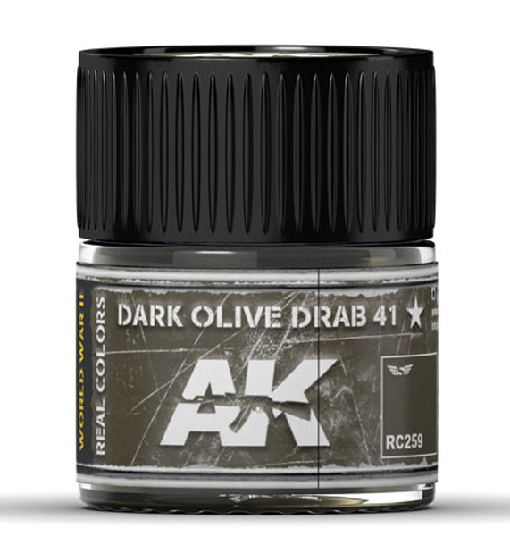 Real Colors: Dark Olive Drab 41 Acrylic Lacquer Paint