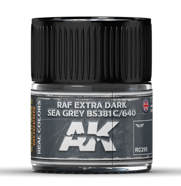 Real Colors: RAF Extra Dark Sea Grey BS381C/640 Acrylic Lacquer Paint