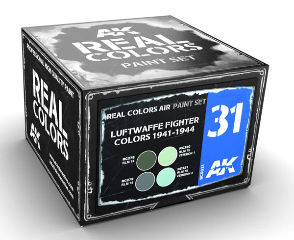 Real Colors: Luftwaffe Fighter Colors 1941-1944 Acrylic Lacquer Paint Set (4) 10ml Bottles - ONLY 1 AVAILABLE AT THIS PRICE