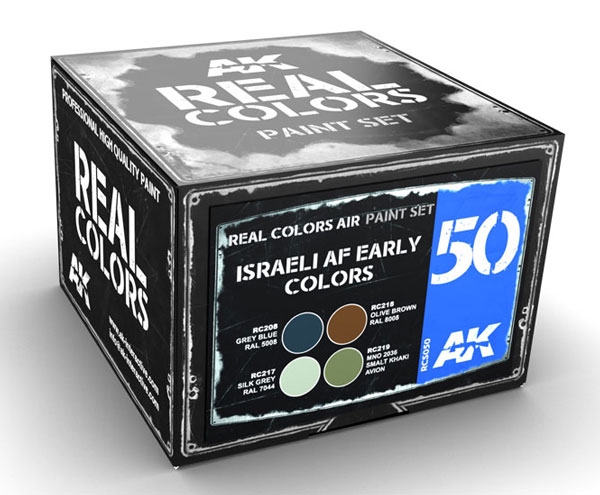 Real Colors: Israeli AF Early Colors Acrylic Lacquer Paint Set (4) 10ml Bottles - ONLY 1 AVAILABLE AT THIS PRICE
